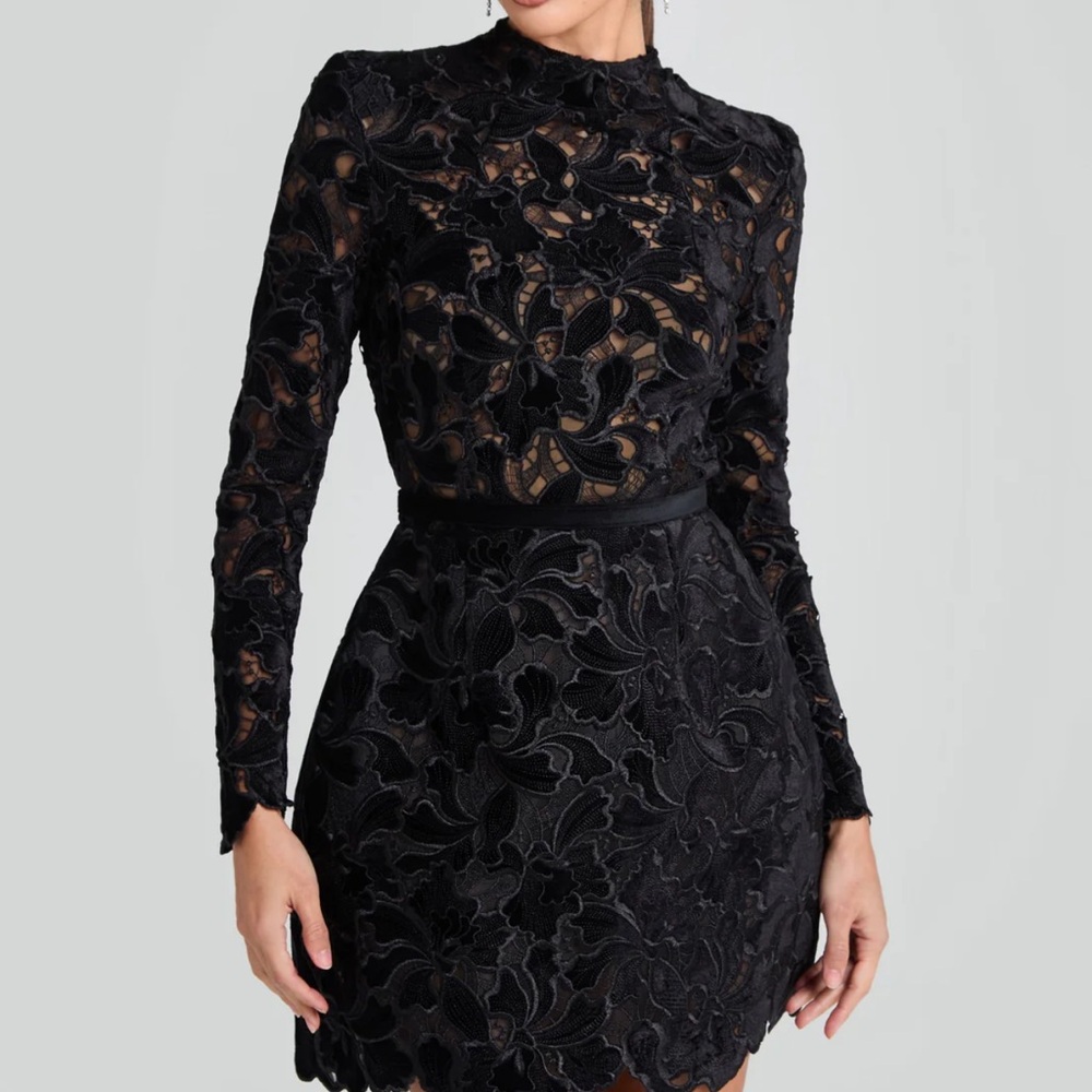 NADINE MERABI Lydia Black Dress
